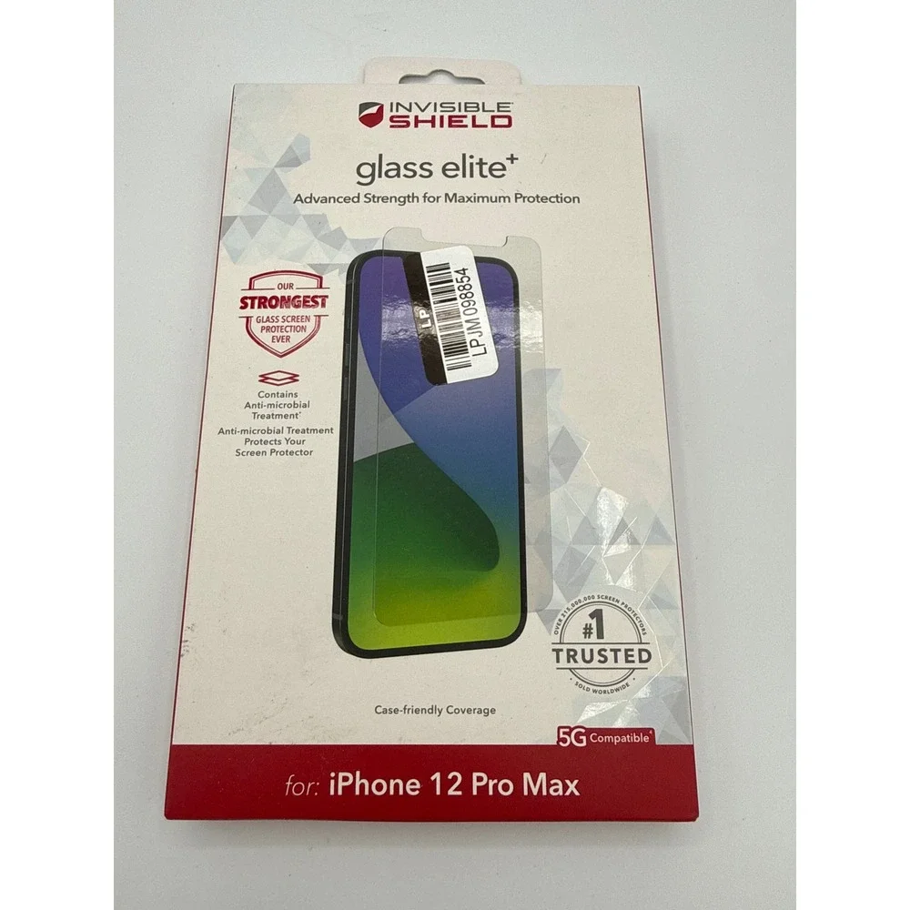 InvisibleShield Glass Elite+ iPhone 12 Pro Max‎ Clear New Screen Protector 5G